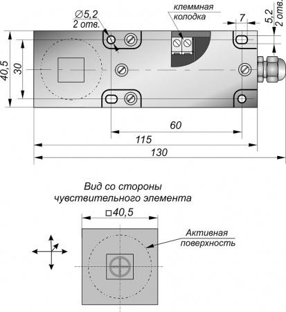 Датчик бесконтактный индуктивный взрывобезопасный стандарта "NAMUR" SNI 400-20-PL-K-HT